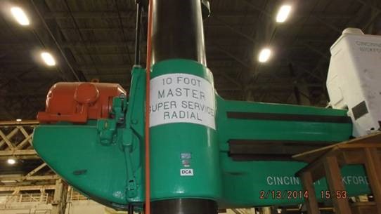 Cincinnati-Bickford 10 Foot Radial Drill, Machine ID: 8502